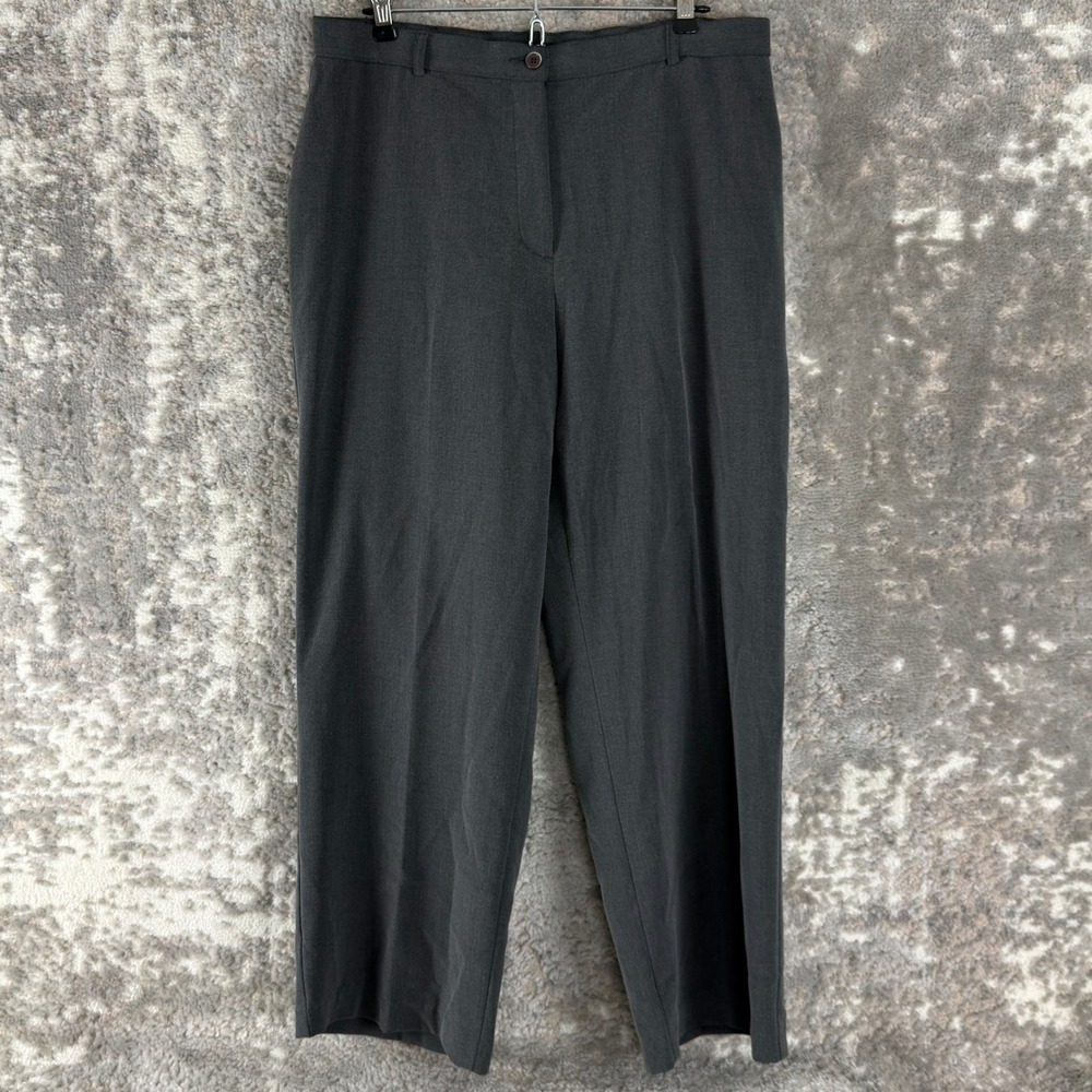East 5th Petites Size 14p Secretly Slender Straight Leg Dress Pants Gray Women